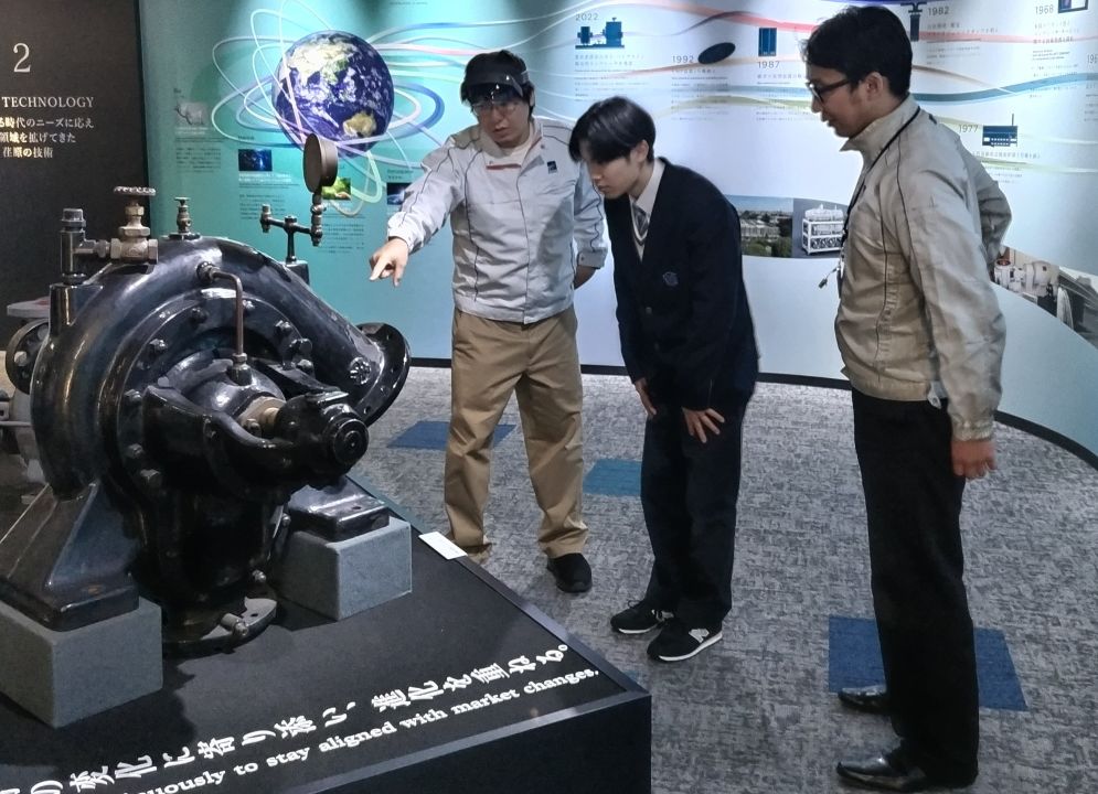 当社従業員よりポンプの仕組みを説明