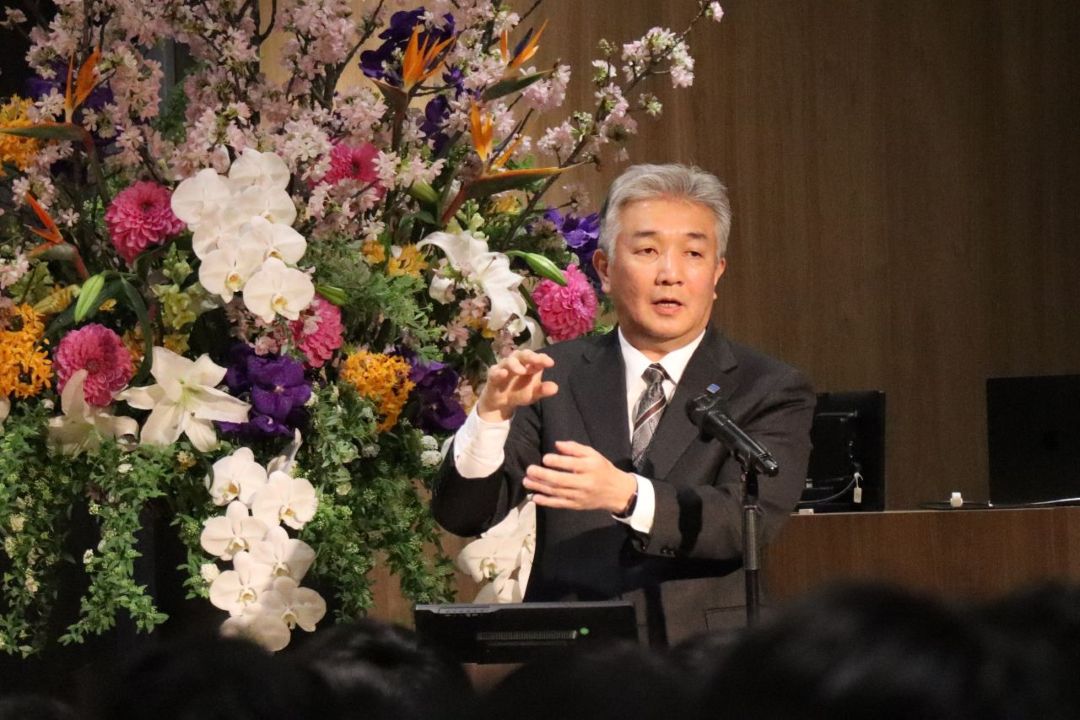 代表執行役社長の細田による講話