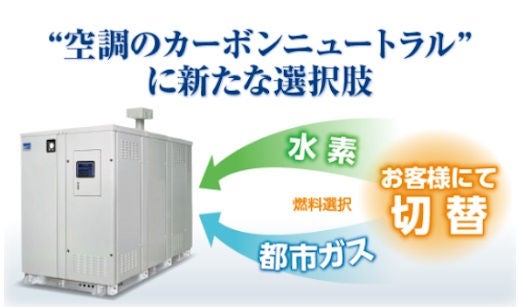 エコセル・ギャビテーション業務用 水素・都市ガス切替専焼型吸収冷温水機と新たなソリューションの提供を